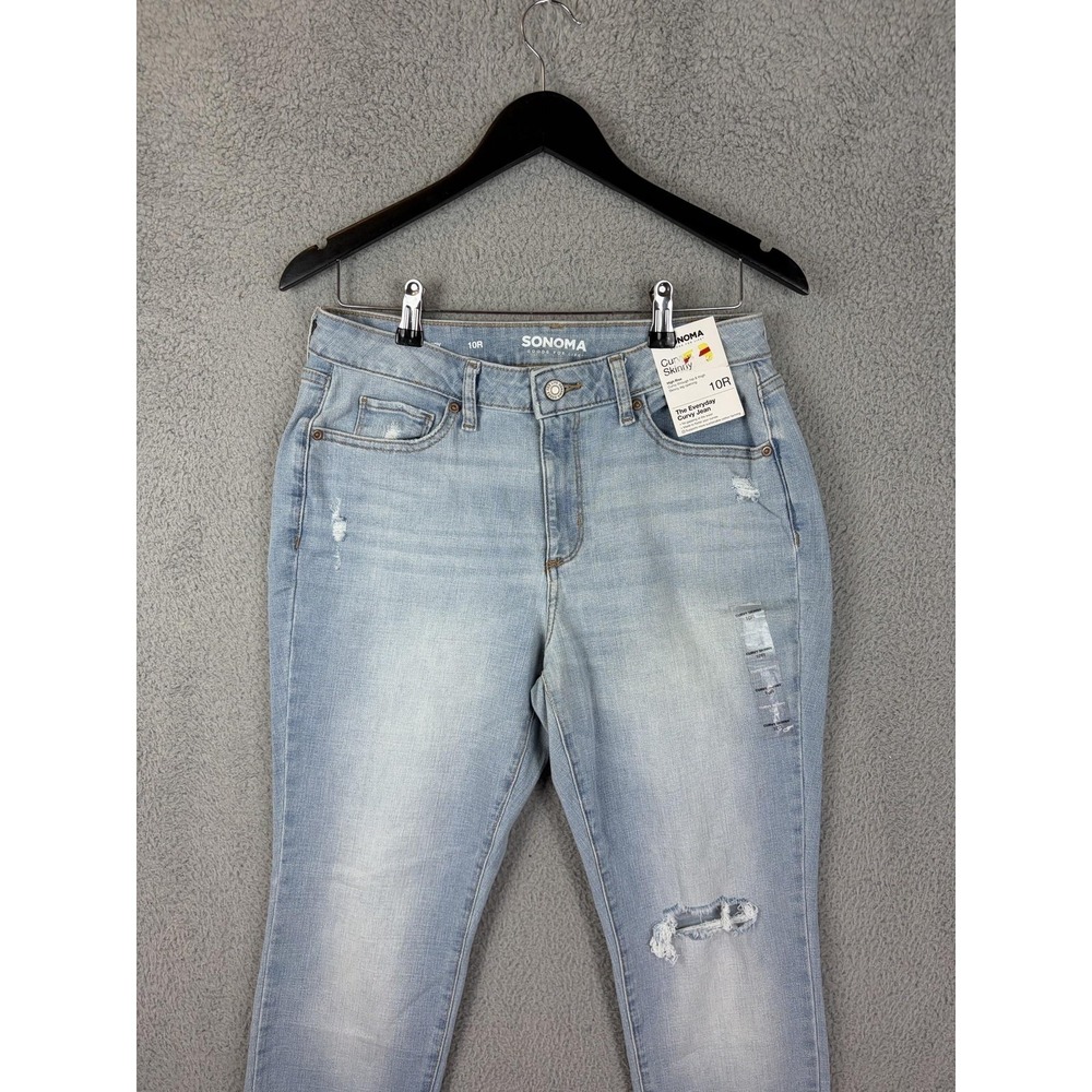 Sonoma Goods For Life Jeans Womens 10R Blue Curvy Skinny High Rise Stretch Denim